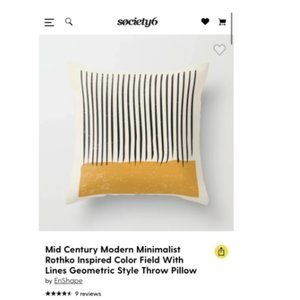 Society 6 Mid-Century Modern Throw Pillow